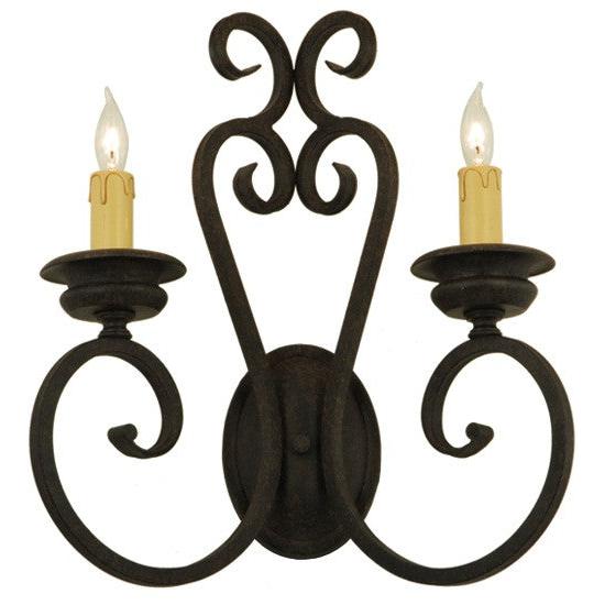 2nd Ave Lighting Fernando 17" Wide 2 Light Wall Sconce in Coffee Bean Finish