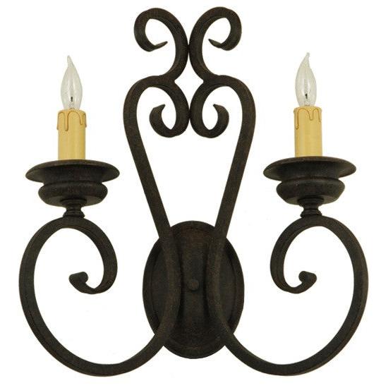 2nd Ave Lighting Fernando 17" Wide 2 Light Wall Sconce in Coffee Bean Finish