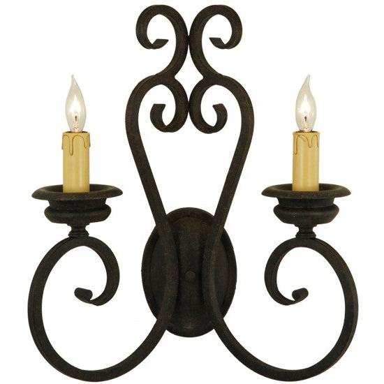 2nd Ave Lighting Fernando 17" Wide 2 Light Wall Sconce in Coffee Bean Finish