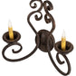 2nd Ave Lighting Fernando 17" Wide 2 Light Wall Sconce in Coffee Bean Finish