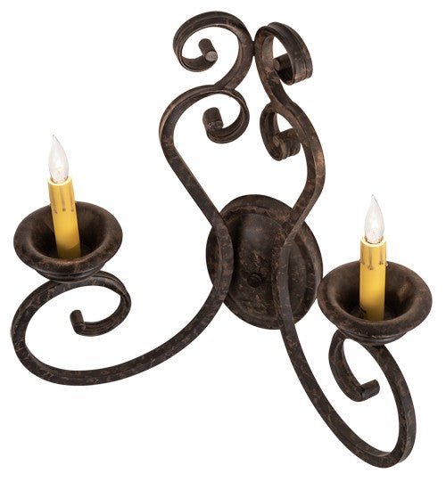 2nd Ave Lighting Fernando 17" Wide 2 Light Wall Sconce in Coffee Bean Finish