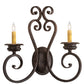 2nd Ave Lighting Fernando 17" Wide 2 Light Wall Sconce in Coffee Bean Finish