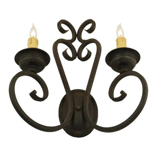 2nd Ave Lighting Fernando 17" Wide 2 Light Wall Sconce in Coffee Bean Finish