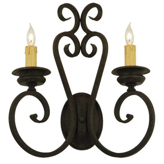 2nd Ave Lighting Fernando 17" Wide 2 Light Wall Sconce in Coffee Bean Finish