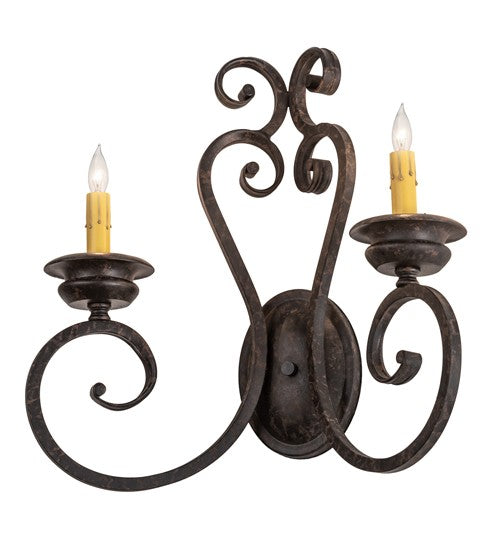 2nd Ave Lighting Fernando 17" Wide 2 Light Wall Sconce in Coffee Bean Finish