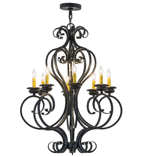 2nd Ave Lighting Fernando 28" Wide 8 LT Chandelier in Antique Iron Gate Finish