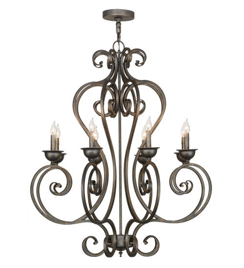 2nd Ave Lighting Fernando 36" Wide 8 Light Chandelier in French Bronze