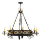 2nd Ave Lighting Filomena 48" Wide 8 LT Chandelier in Blackwash With Gold Accents