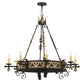 2nd Ave Lighting Filomena 48" Wide 8 LT Chandelier in Blackwash With Gold Accents
