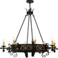 2nd Ave Lighting Filomena 48" Wide 8 LT Chandelier in Blackwash With Gold Accents