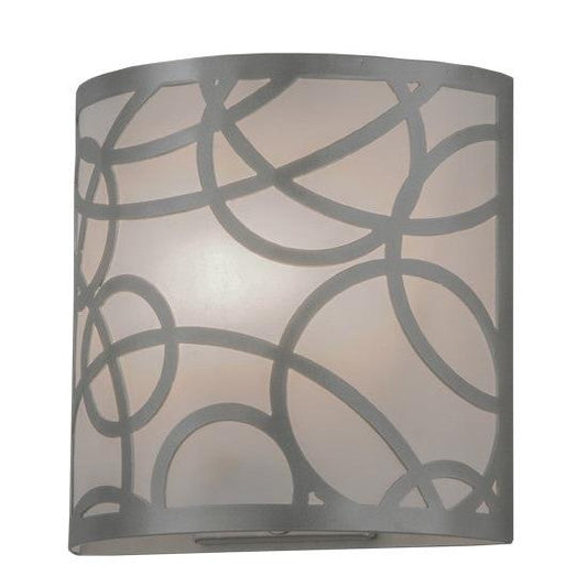 2nd Ave Lighting Fizz 10" Deco Wall Sconce With Nickel Finish