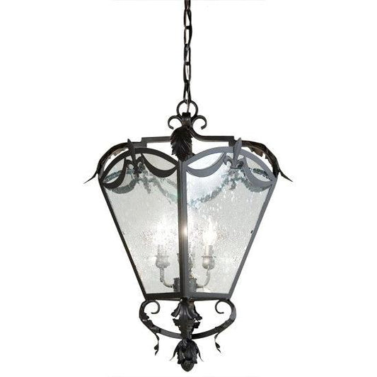 2nd Ave Lighting Fleur 13" Wide 4 Light Pendant in Blackwash Finish