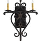 2nd Ave Lighting Fleur de Lys 15" Wide 2 LT Wall Sconce in Julio Distressed Finish