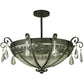 2nd Ave Lighting Florentine 24" Semi-Flushmount in Blackwash Finish
