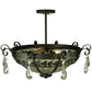 2nd Ave Lighting Florentine 24" Semi-Flushmount in Blackwash Finish