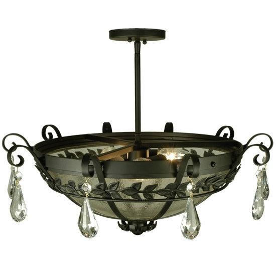 2nd Ave Lighting Florentine 24" Semi-Flushmount in Blackwash Finish