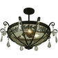 2nd Ave Lighting Florentine 24" Semi-Flushmount in Blackwash Finish