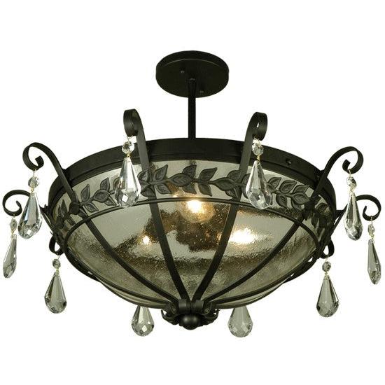 2nd Ave Lighting Florentine 24" Semi-Flushmount in Blackwash Finish