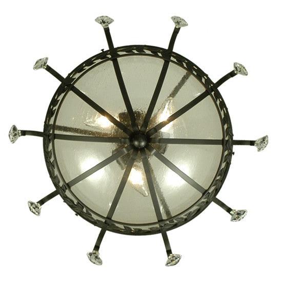 2nd Ave Lighting Florentine 24" Semi-Flushmount in Blackwash Finish