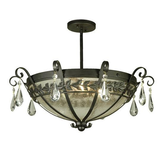 2nd Ave Lighting Florentine 24" Semi-Flushmount in Blackwash Finish