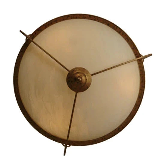2nd Ave Lighting Focus 20" 3-Light E26 Base Crème Carrare Idalight Spanish Gold Pendant Light