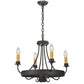 2nd Ave Lighting Franciscan 25" 4-Light Hand-Forged Wrought Iron Frame Gothic-Styled Chandelier