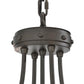 2nd Ave Lighting Franciscan 25" 4-Light Hand-Forged Wrought Iron Frame Gothic-Styled Chandelier