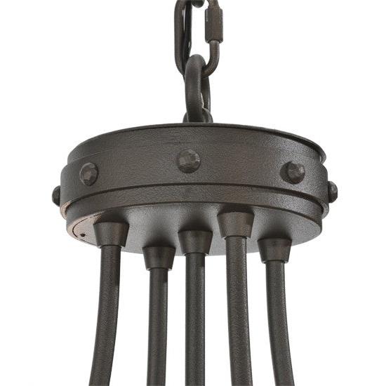 2nd Ave Lighting Franciscan 25" 4-Light Hand-Forged Wrought Iron Frame Gothic-Styled Chandelier