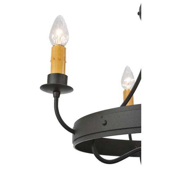 2nd Ave Lighting Franciscan 25" 4-Light Hand-Forged Wrought Iron Frame Gothic-Styled Chandelier