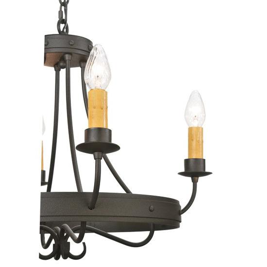 2nd Ave Lighting Franciscan 25" 4-Light Wrought Iron Gothic-Styled Chandelier