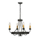 2nd Ave Lighting Franciscan 25" 4-Light Wrought Iron Gothic-Styled Chandelier