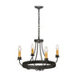 2nd Ave Lighting Franciscan 25" 4-Light Wrought Iron Gothic-Styled Chandelier