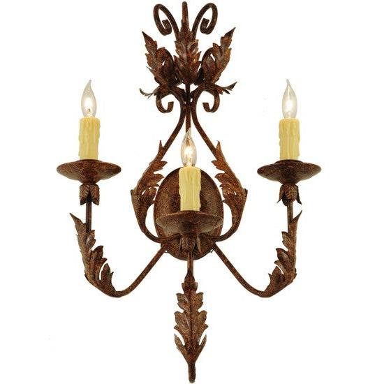 2nd Ave Lighting French Elegance 16.5" Wide 3 LT Wall Sconce in Oxide Bronze