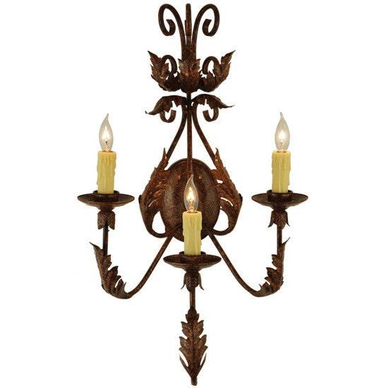 2nd Ave Lighting French Elegance 16.5" Wide 3 LT Wall Sconce in Oxide Bronze