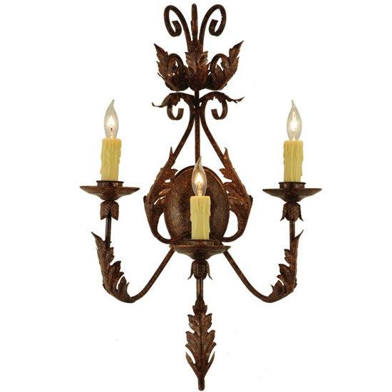 2nd Ave Lighting French Elegance 16.5" Wide 3 LT Wall Sconce in Oxide Bronze