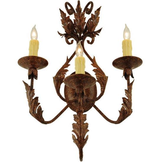 2nd Ave Lighting French Elegance 16.5" Wide 3 LT Wall Sconce in Oxide Bronze