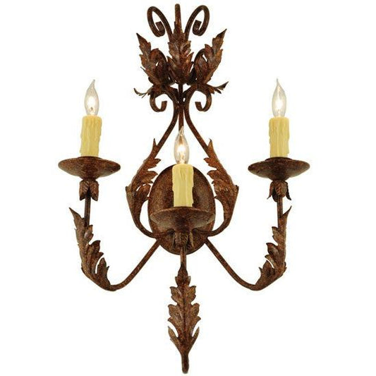 2nd Ave Lighting French Elegance 16.5" Wide 3 LT Wall Sconce in Oxide Bronze