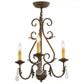 2nd Ave Lighting French Elegance 18" 3-Light E12 Base Curved Acanthus Leaf Accent Pompeii Gold Chandelier