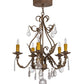 2nd Ave Lighting French Elegance 24" Wide 5 LT Chandelier in Pompeii Gold