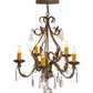 2nd Ave Lighting French Elegance 24" Wide 5 LT Chandelier in Pompeii Gold