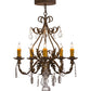 2nd Ave Lighting French Elegance 24" Wide 5 LT Chandelier in Pompeii Gold