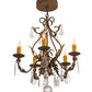 2nd Ave Lighting French Elegance 24" Wide 5 LT Chandelier in Pompeii Gold
