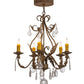 2nd Ave Lighting French Elegance 24" Wide 5 LT Chandelier in Pompeii Gold