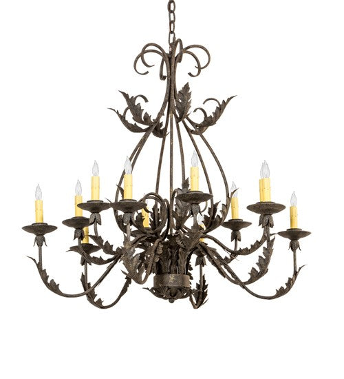2nd Ave Lighting French Elegance 36" Wide Chandelier in Antiquity Finish
