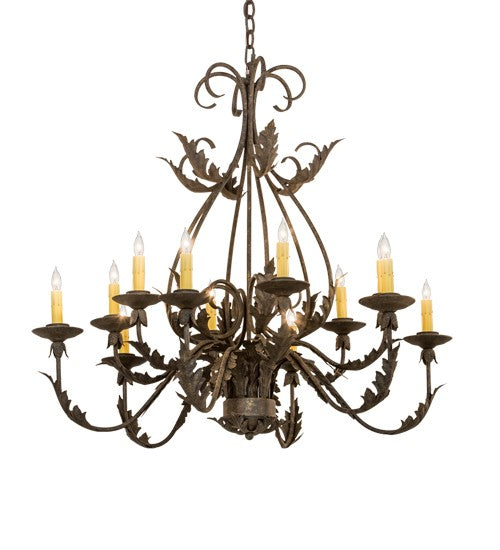 2nd Ave Lighting French Elegance 36" Wide Chandelier in Antiquity Finish