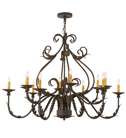 2nd Ave Lighting French Elegance 48" Wide 12 LT Chandelier in Antiquity Finish