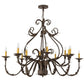 2nd Ave Lighting French Elegance 48" Wide 12 LT Chandelier in Antiquity Finish