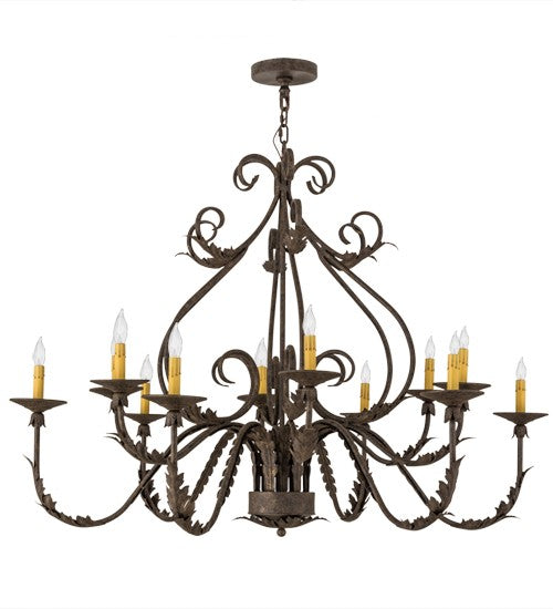 2nd Ave Lighting French Elegance 48" Wide 12 LT Chandelier in Antiquity Finish