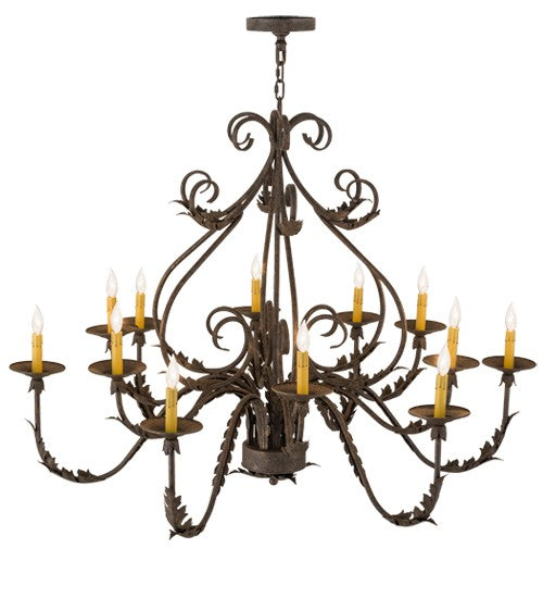 2nd Ave Lighting French Elegance 48" Wide 12 LT Chandelier in Antiquity Finish