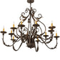 2nd Ave Lighting French Elegance 48" Wide 12 LT Chandelier in Antiquity Finish